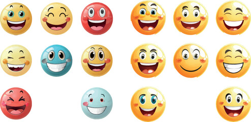 Poster - Fun smile emoticons faces