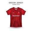 Sportswear athletic jersey textures professional football shirt template.