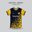 Sportswear athletic jersey textures professional football shirt template.