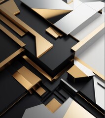 A background with sharp lines and angular shapes in shades of black