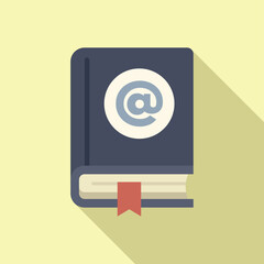 Poster - smart new book icon flat vector. digital information. public media literature