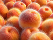 a lot of furry peaches. Peach Fuzz color abstract background