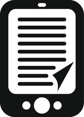 Poster - ebook literature learn icon simple vector. public teaching. online study