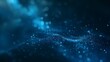 Abstract background with dark blue and luminous particles.