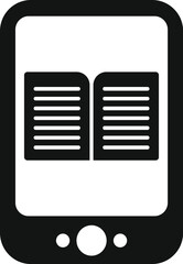 Poster - modern ebook reader icon simple vector. online literature. digital reading