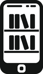 Poster - online bookstore icon simple vector. digital reading. modern device