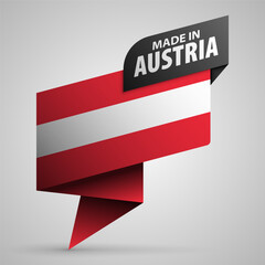 Fototapete - Made in Austria graphic and label.