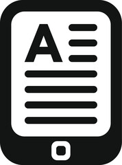 Poster - device digital reading icon simple vector. online literature. creative research