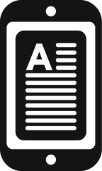 Poster - screen online ebook icon simple vector. reading media. archive page course