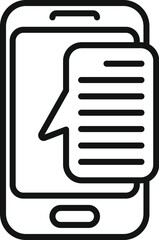 Poster - device digital reading icon outline vector. media literature. online study screen