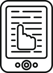 Poster - Creative training reading icon outline vector. Device app. Digital teaching