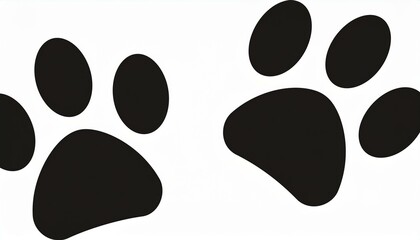 Wall Mural - paw print icon on white background