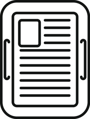Poster - Ebook information study icon outline vector. Reading online book. Page course