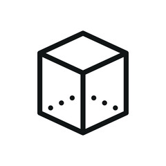 Poster - 3D object isolated icon, 3D modeling vector symbol with editable stroke