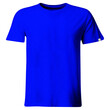 An amazing Front View Fantastic Cotton T Shirt Mockup In Marine Blue Color to help you present your designs beautifully.