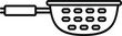 Colander element cooking icon outline vector. Metal scoop. Dish kit baker