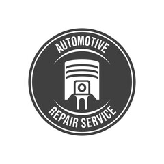 Wall Mural - Automotive piston workshop logo design modern badge style custom car service engine tune up logo.