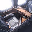 Elegant First-Class Passenger Seat on a Private Aircraft with Premium Amenities and Comfortable Atmosphere