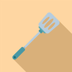 Canvas Print - Bbq spatula icon flat vector. Cooking element. New useful accessory