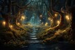 Magical forest woodland outdoors fantasy