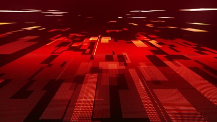 Poster - Futuristic high-tech animation. Concept of data transmission in cyberspace. Scientific and technical background. Matrix. Binary code. Big data visualization. 3D rendering. Abstract animation 4K.