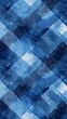 Indigo tranquil seamless playful hand drawn kidult woven crosshatch checker doodle fabric pattern cute watercolor stripes background texture blank empty 
