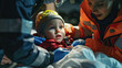© Curva Design - infant  in need of emergency medical care for Emergency Medical Services for Children Day.