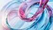 Abstract Transparent Blue Pink Swirl Wave Glass background