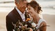 Love’s perennial glow: Tender moment captured, great for senior lifestyle and romance.