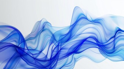 Abstract blue wave pattern on a white background, creating a dynamic and modern design aesthetic.
