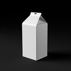 Wall Mural - white plain milk carton box