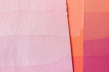 Pale pink sweet two tone color gradation with light orange on recyclable cardboard box paper texture background with space - generative ai