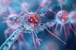 Pathogenic Virus Particles microscopic view: Life Threats & Scientific Study
