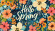 Vibrant and colorful floral illustration welcoming spring