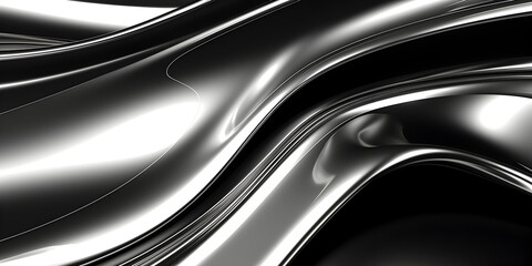 Abstract black and white chrome background