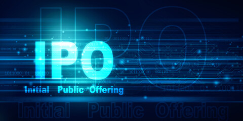 Sticker - 2d illustration initial public offering concept