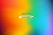 Vibrant gradient rainbow pride month background halftone dot style, vector design for LGBTQ+ celebration