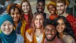 © vadymstock - Illustrate the beauty of multiculturalism and inclusivity with images depicting a diverse group of people from different ethnicities and backgrounds, celebrating unity and diversity.