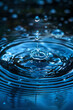Serene Water Droplet Ripple Effect, Macro Photography, Generative AI
