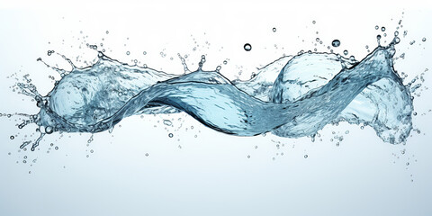 Wall Mural - water splashon white background,splashes a clean water on white background
