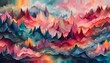 Abstract of the Landscape Watercolor Illustration Background
