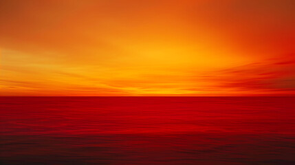 Wall Mural - an orange sunset over the ocean