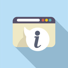 Poster - online web information help site icon flat vector. contact help support. social tech