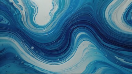 Canvas Print - abstract background fluid wave blue color