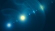 blaue transparente Blasen mit hellem Lichtpunkt, futuristisch, außerirdisch, Hintergrund, modern
