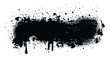 Abstract grunge graffiti black spray paint brush.
