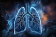 World pneumonia day background with big lungs. 