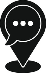 Poster - Support chat location service icon simple vector. Ai virtual help. Agent operator online