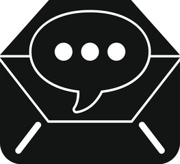 Poster - Email support chat icon simple vector. Online call center help. Info app