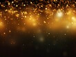 Gold banner dark bokeh particles glitter awards dust gradient abstract background